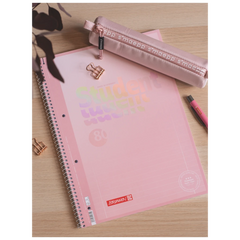 Collegeblock Premium Student | A4, Lineatur 27, 80 Blatt, pastellrosa