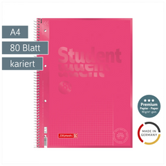 Collegeblock Premium Student Colour Code | A4, Lineatur 26, 80 Blatt, tulip