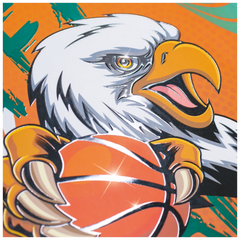 Collegeblock Premium Student Sporty Animals | A4, Lineatur 27, 80 Blatt, orange/mehrfarbig