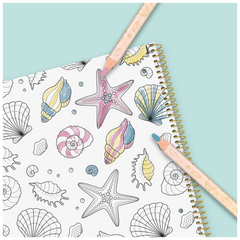 Collegeblock Premium Student Sunny Ocean | A4, Lineatur 28, 80 Blatt, mehrfarbig, pastell