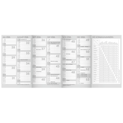 Jahresübersicht 2026 | 87×153 mm