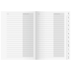 Adress-Registerheft | 92×139 mm, Karton, weiß