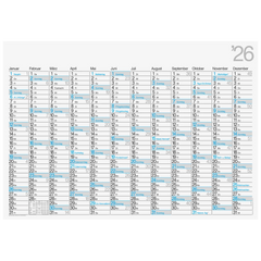 Plakatkalender Mod. 701 02 2026 | 980×680 mm