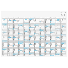 Plakatkalender Mod. 701 02 2027 | 98×68 cm