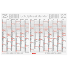 Schuljahreskalender 2025/2026 abwischbar | 750×470 mm