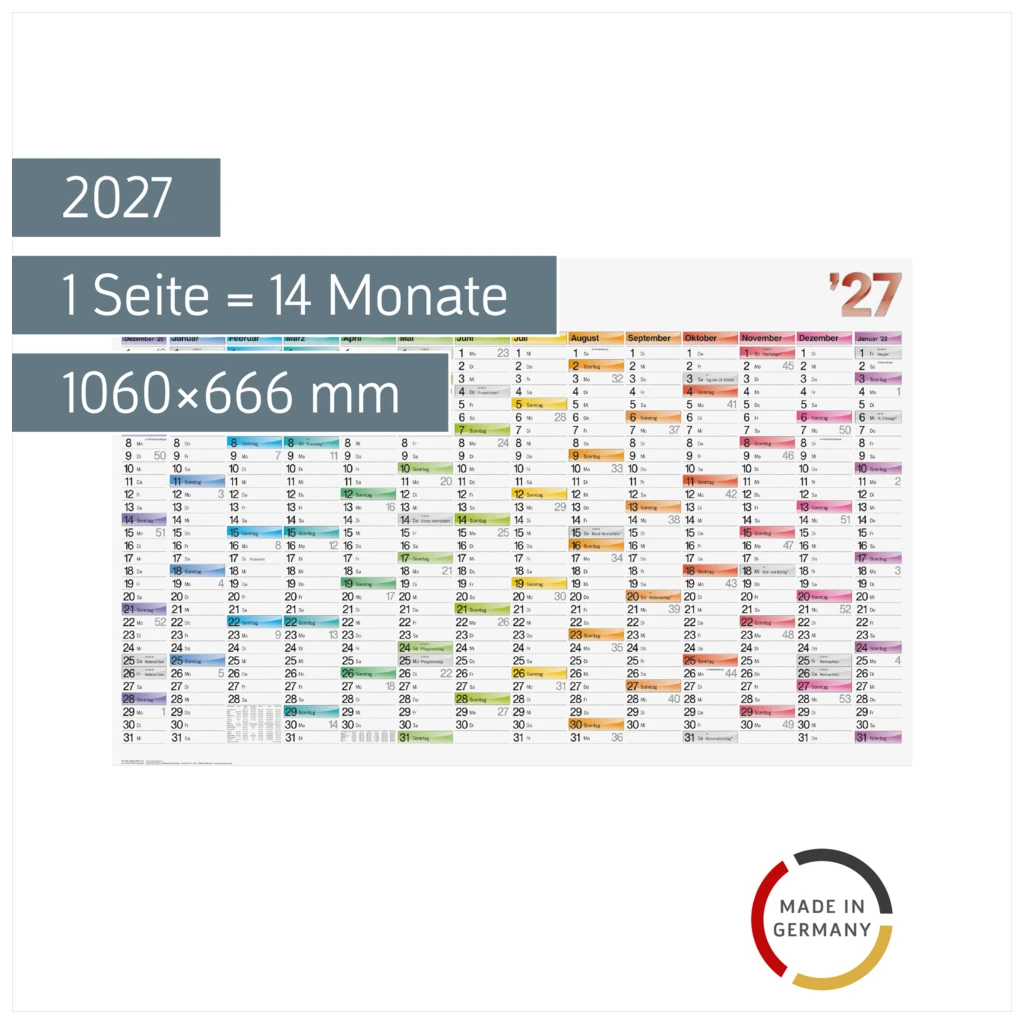 Plakatkalender DATAline 2027 | 1060×666 mm
