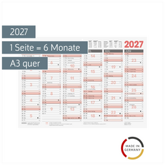 Tafelkalender 2027 | A3 quer