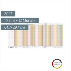 Urlaubsplaner 2027 „Jumbograph“ | 64,7×29,7 cm