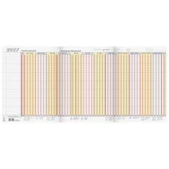 Urlaubsplaner 2027 „Jumbograph“ | 647×297 mm