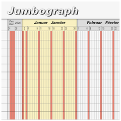 Urlaubsplaner 2027 „Jumbograph“ | 647×297 mm