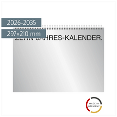 Zehnjahres-Kalender 2026-2035 A4 quer | 297×210 mm