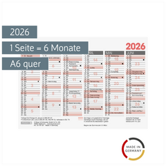 Tafelkalender 2026 | A6 quer