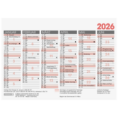 Tafelkalender 2026 | A6 quer