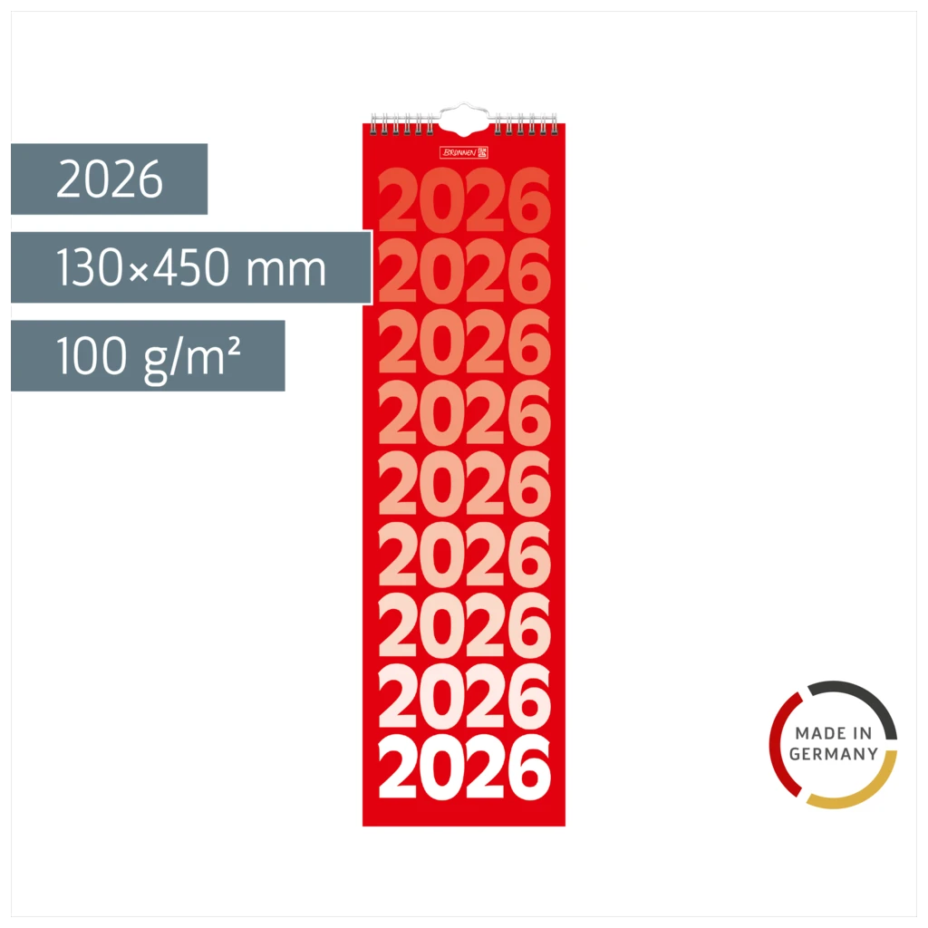 Streifenkalender 2026 | 130×450 mm