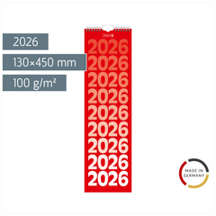 Streifenkalender 2026 | 130×450 mm