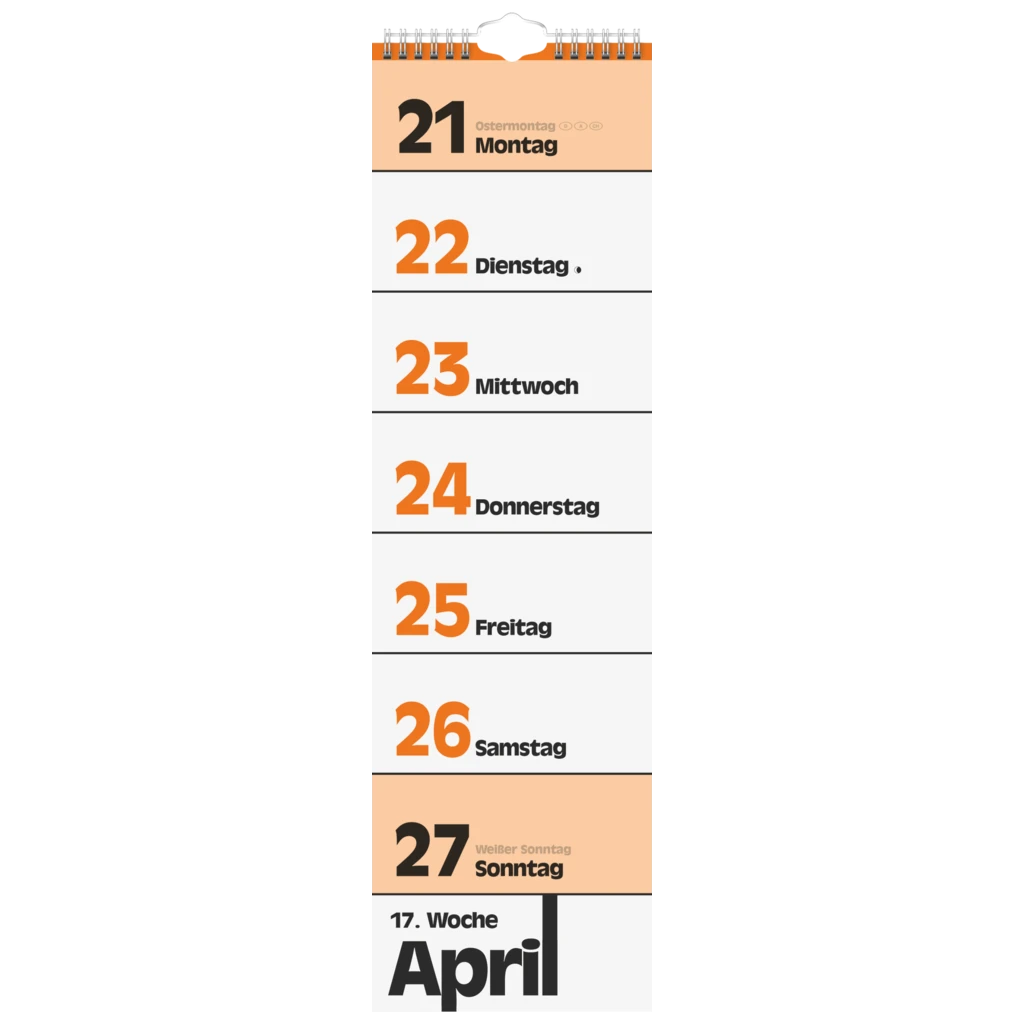 Streifenkalender 2026 | 130×450 mm