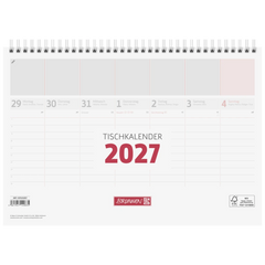 Tischkalender 2027 | 290×200 mm, weiß