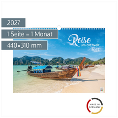 Bildkalender 2027 „Reise um die Welt“ | 440×310 mm