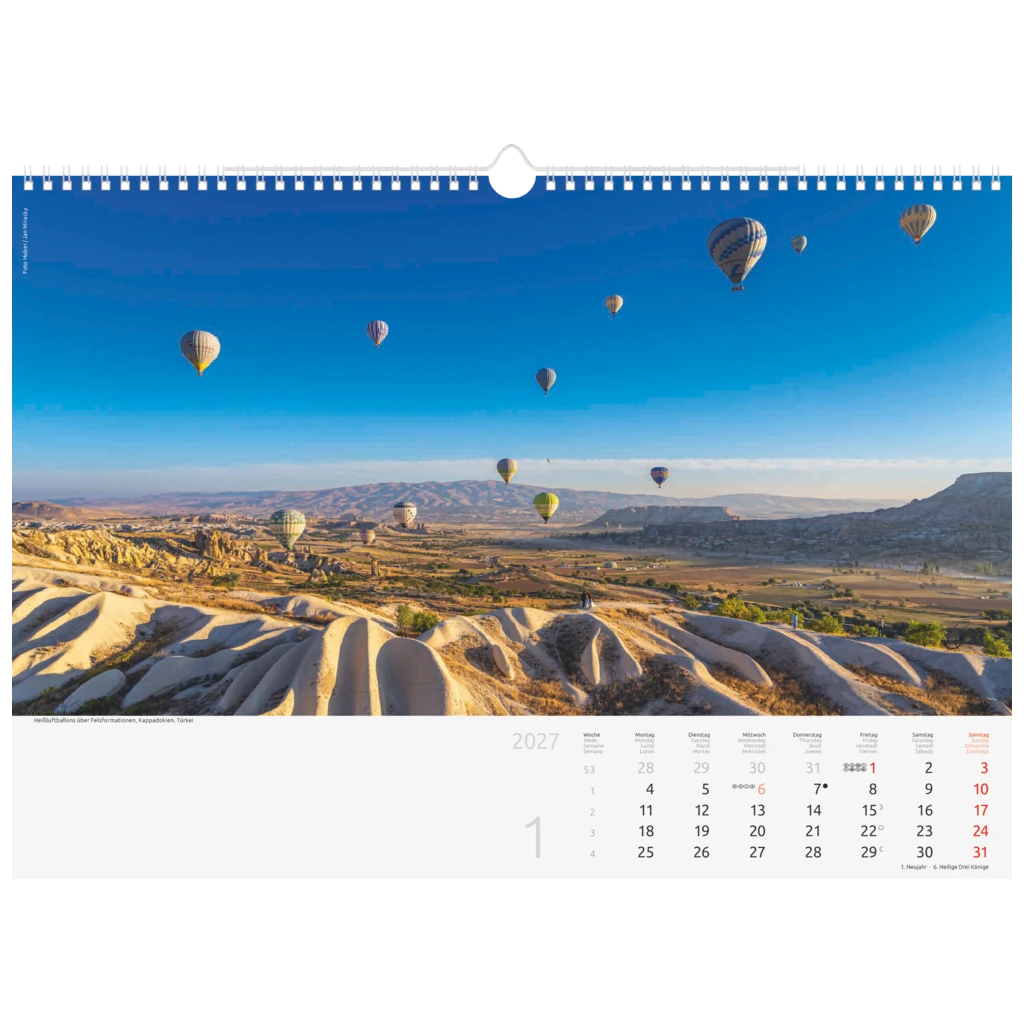 Bildkalender 2027 „Reise um die Welt“ | 440×310 mm