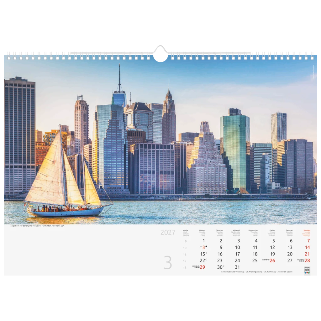 Bildkalender 2027 „Reise um die Welt“ | 440×310 mm