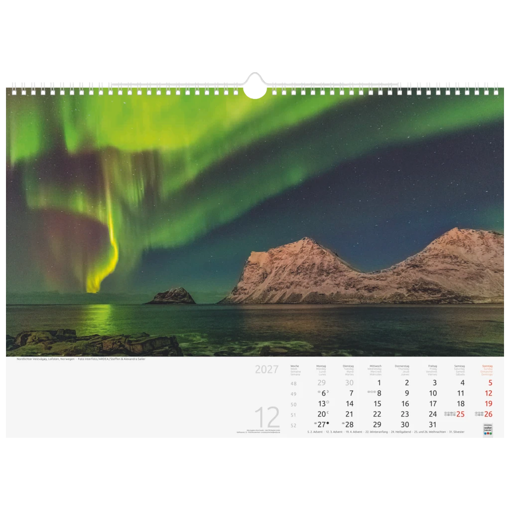 Bildkalender 2027 „Faszination Erde“ | 440×310 mm