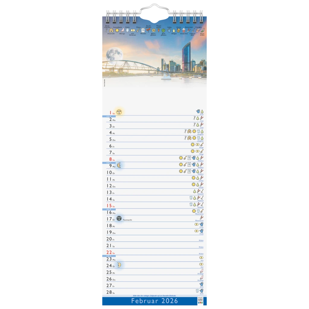 Mond-Kalender 2026 | 155×428 mm