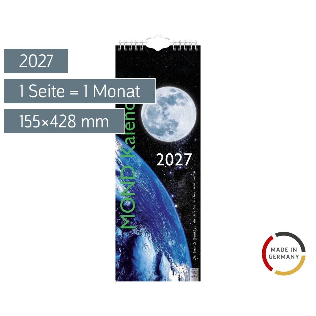 Mond-Kalender 2027 | 155×428 mm