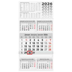 5-Monatskalender 2026 | 300×585 mm