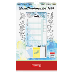 Familienkalender 2026 „Aquarell“ | 250×415 mm