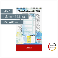 Familienkalender 2027 „Aquarell“ | 250×415 mm