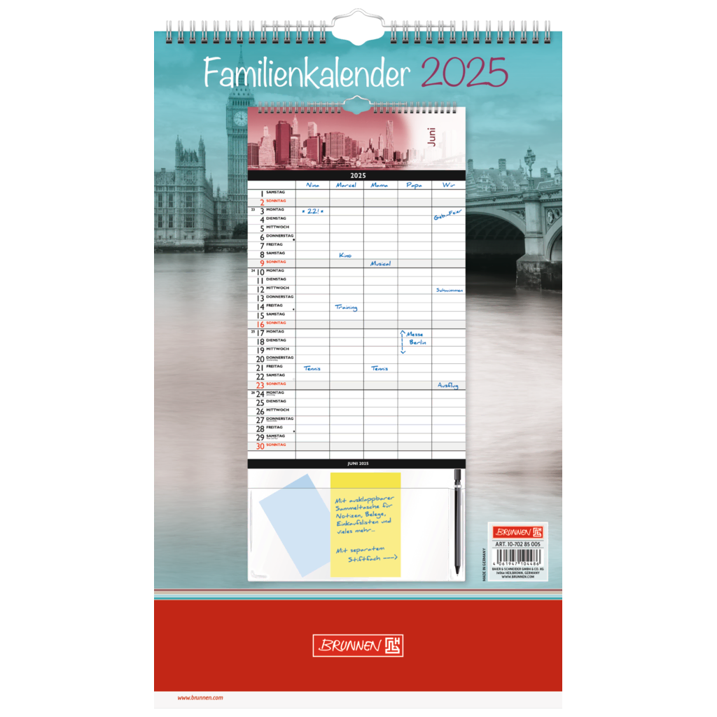 Familienkalender '25 „Big City“ | 250×415 mm