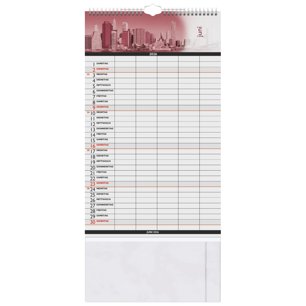 Familienkalender 2026 „Big City“ | 250×415 mm