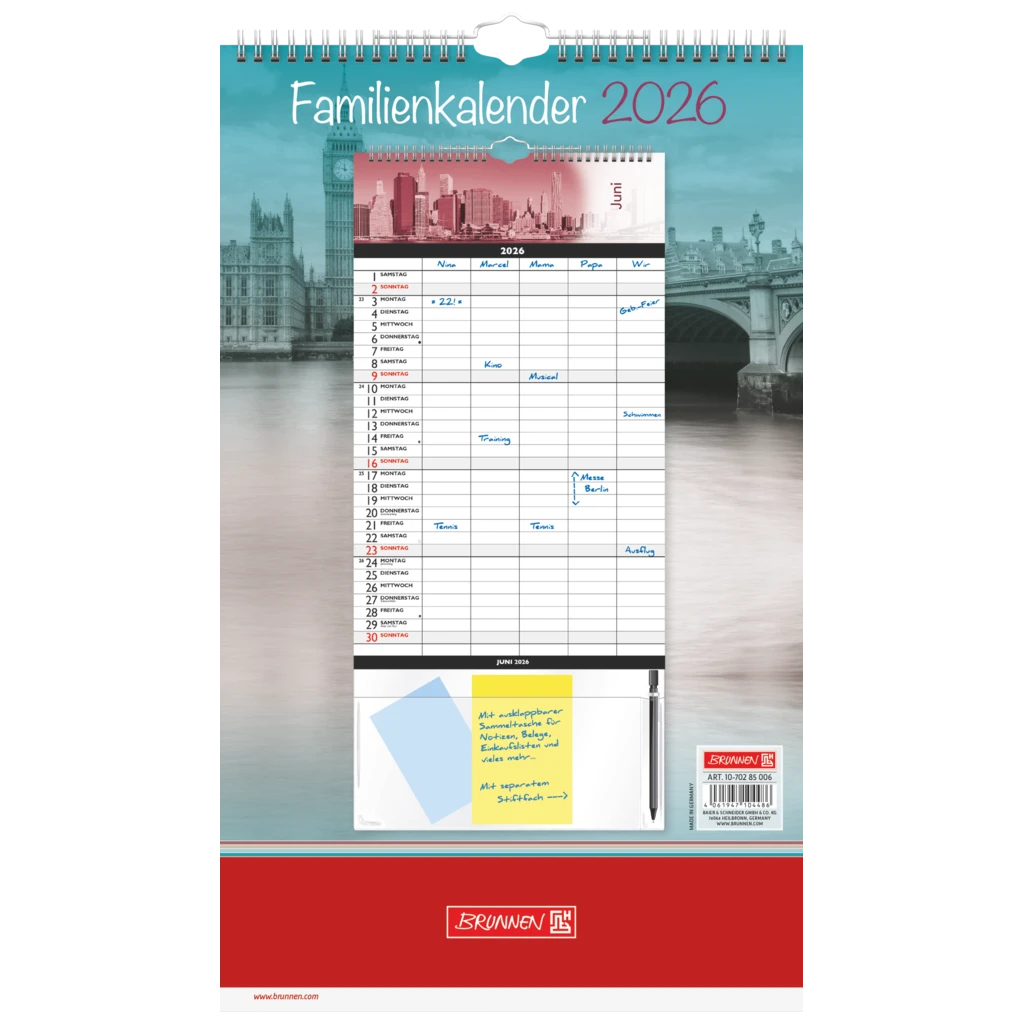 Familienkalender 2026 „Big City“ | 250×415 mm