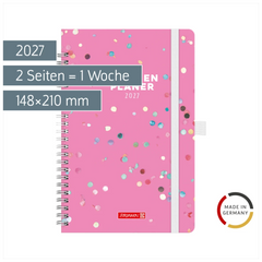 Buchkalender Familienplaner 2027 „Confetti“ | A5, Papier