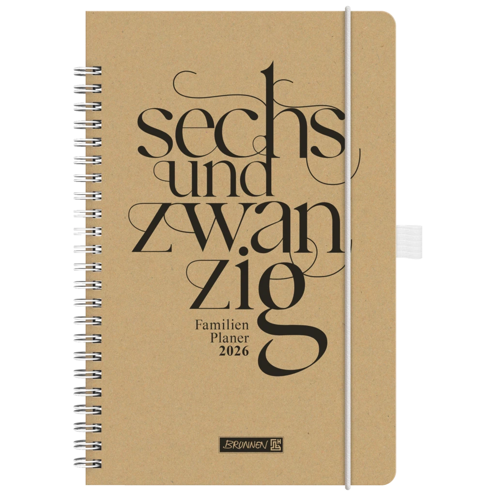 Buchkalender Familienplaner '26 „Sechsundzwanzig“ | A5, Papier