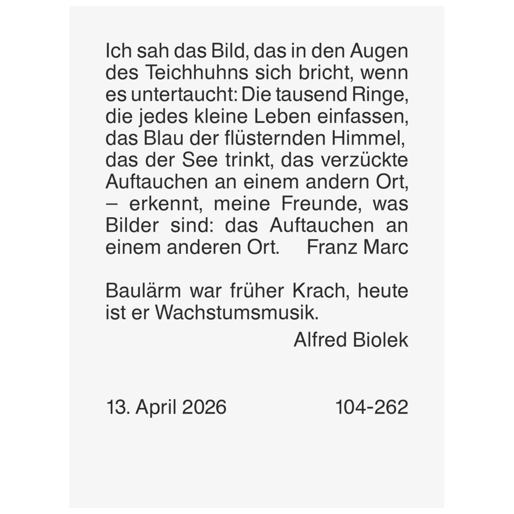 Abreißkalender 2026 Nr. 2 | 53,6×71 mm
