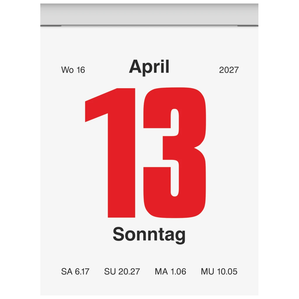 Abreißkalender 2027 Nr. 2 | 53,6×71 mm