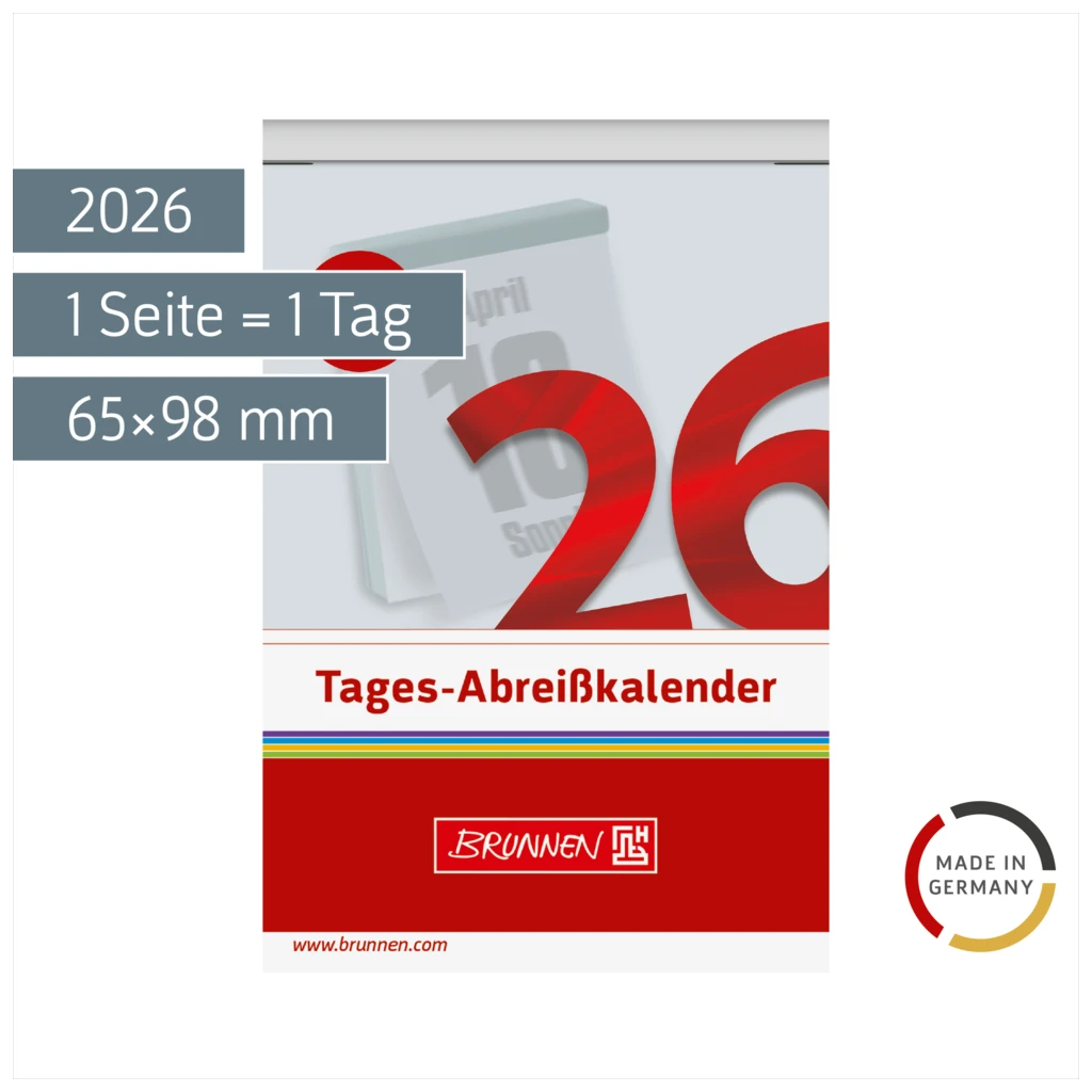 Abreißkalender 2026 Nr. 4 | 65×98 mm