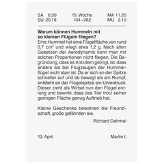 Abreißkalender 2026 Nr. 4 | 65×98 mm