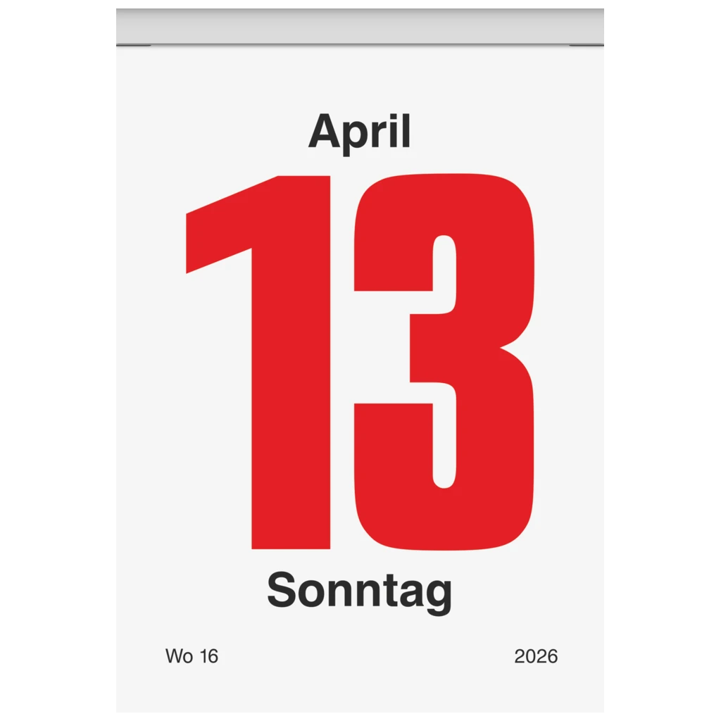 Abreißkalender 2026 Nr. 4 | 65×98 mm