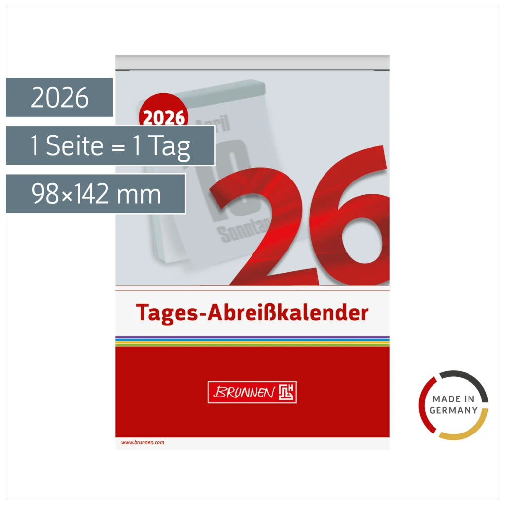 Abreißkalender 2026 Nr. 13 | 98×142 mm