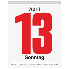 Abreißkalender 2026 Nr. 13 | 98×142 mm