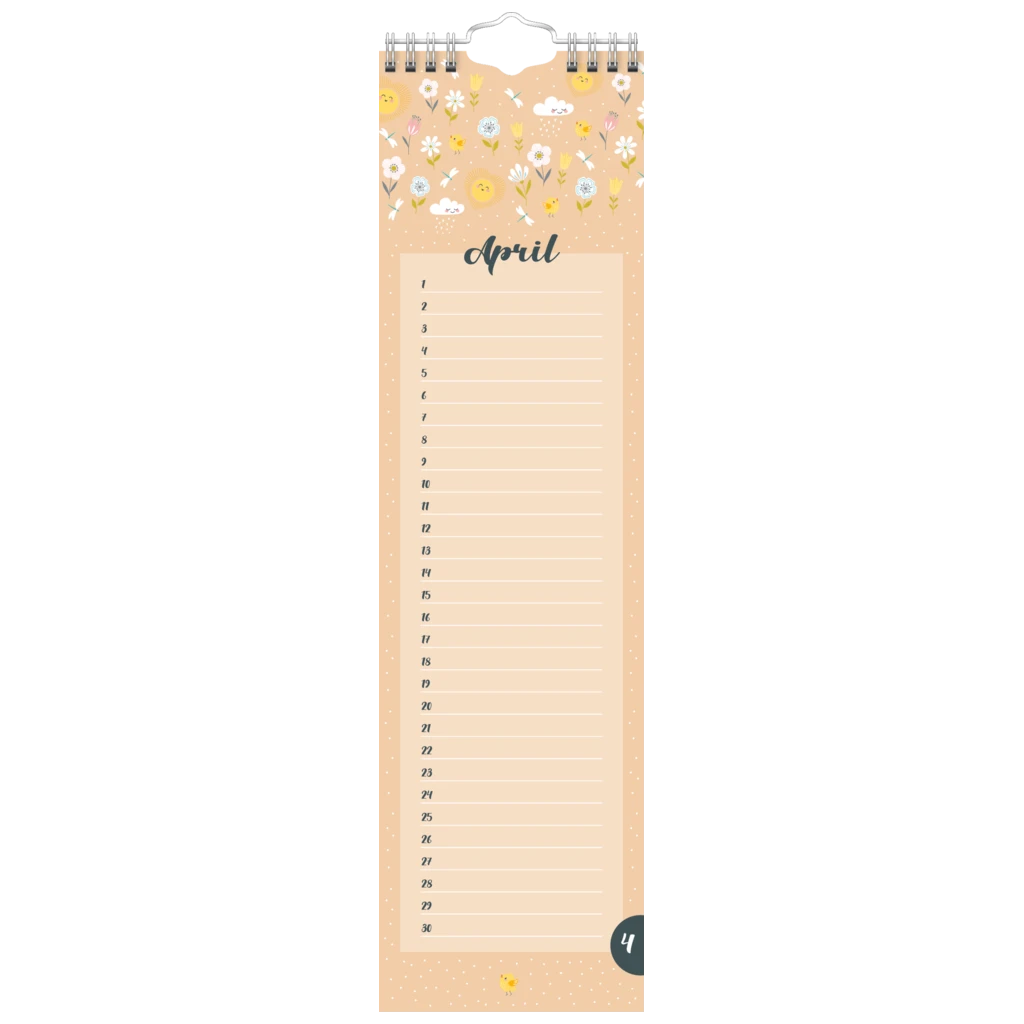 Geburtstagskalender | 95×345 mm, bunt