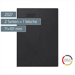 Taschenkalender Mod. 713 2027 | A7, Kunststoff, schwarz