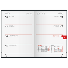 Taschenkalender Mod. 713 2027 | A7, Kunstleder, bordeaux