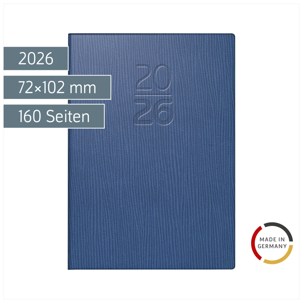 Taschenkalender Mod. 713 2026 | A7, Kunstleder, blau