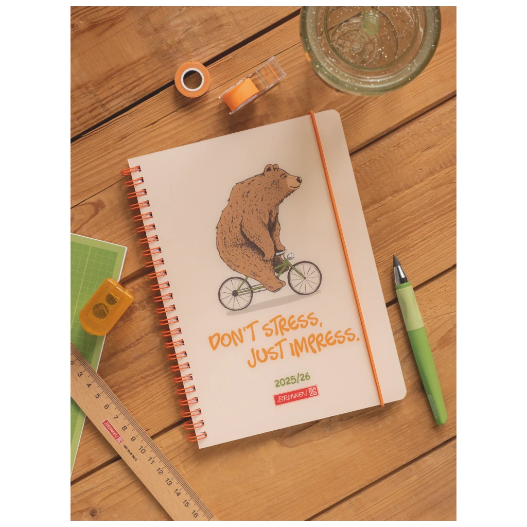 Schülerkalender 2025/2026 „Bear“ | A6, Kunststoff