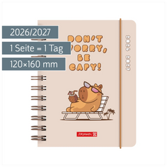 Schülerkalender 2026/2027 „Capy“ | A6, Kunststoff