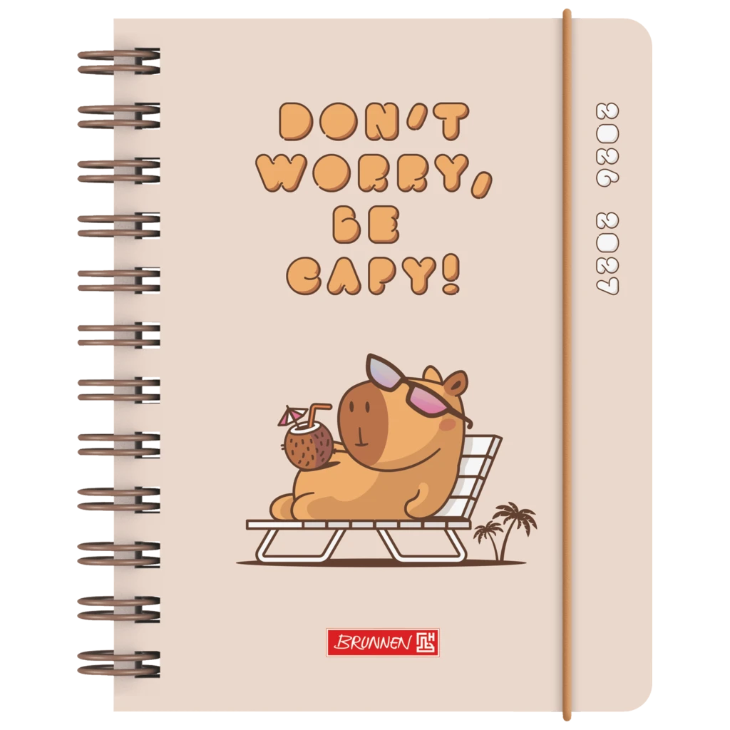 Schülerkalender 2026/2027 „Capy“ | A6, Kunststoff