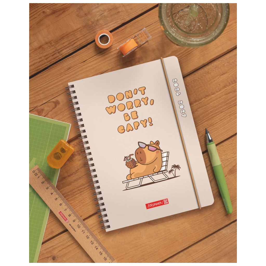 Schülerkalender 2026/2027 „Capy“ | A6, Kunststoff